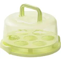 Typecat Kakeboks Cupcake Holder med lokk Gjennomsiktige bærehåndtak, B