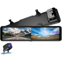 Typecat 12-tommers dashkamera 4K Ultra HD 2160P IMX415 bakspeil med dobbel linse