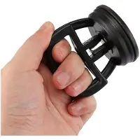 INF 2-pakning ekstra sterke sugekopper med håndtak Black