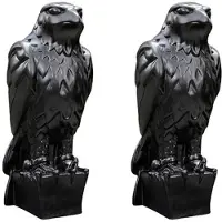 Wella 2X Maltese Falcon Statue Shelf Decorations Maltese Falcon Replica From the Film Prop Replica Handmade Resin Sculpture