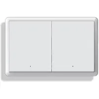 Kepptory Tuya ZigBee Neutral Wire Optional Intelligent US Wall Button Light AC100-240V for Alexa 2Gang