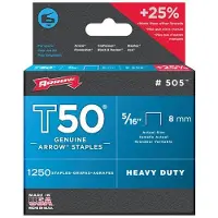 Arrow T50 Staples Størrelse: 5/16" - 8 mm Pakke: 1250 stk