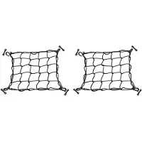 ISTOVO 2X Deck Cargo Net with Lashing Hooks Heavy Duty Luggage Netting Mesh for Kayak Storage Truck Bed Fishing Boat