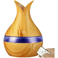 Pet Mad Company Mini 300ml vase Toblads luftfukter Diffuser Soverom Desktop Petal Luftfukter Aroma Diffuser-Light