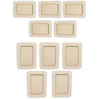 Typecat 10PCS DIY Wood Picture Frames Unfinished Solid Wood Photo Picture Frames, for Crafts Wood, DIY Painting, Arts Projects