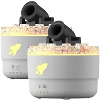 Tlily 2PCS Cannon Humidifier Aroma Diffuser with 2 Modes 7 Colors LED Timesr and Adjustable Settings Turret Humidifier
