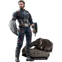 Hot toys Figur MMS481 - Marvel Comics - Avengers 3 : Infinity War - Captain America Movie Promo Edition Deluxe Version