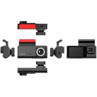 Melitt 3 Channel Car Dvr Dash Cam for Cars Rear View Camera for Video Recorder Parking Wide Angle Night Vision Parking HD