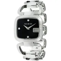 Gucci YA125406 G-diamanter svart damesklokke