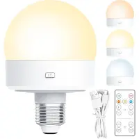 INF Oppladbar LED-lampe med fjernkontroll 2-pakning Magnetisk