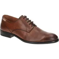 Pikolinos for man. M7J-4187 Brown Bristol leather shoes (45), 1 to 3 cm, Laces, Classic