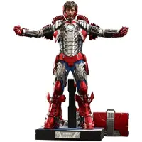 Hot toys Figur MMS600 - Marvel Comics - Iron Man 2 - Tony Stark Mark 5 Suit Up Deluxe-utgave