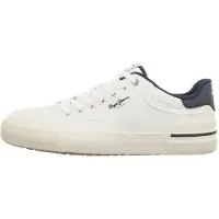 Pepe Jeans for man. PMS300018 Nolan Basic white sneakers (43), Fabric, Flat, Laces, Casual