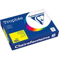 Clairefontaine Farget papir, Trophée, A4, 80 g, 1877, kraftig gult, pakke med 500 ark