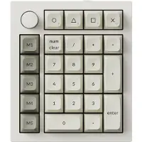 Keychron Q0 MAX trådløst numerisk tastatur Gateron Jupiter Red, hvit/grå