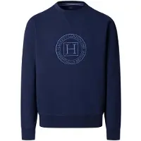 Hackett London for man. HM5800112 Navy blue H Crew sweatshirt (XXL), Casual, Cotton