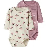 Name it Bodyer I/e - 2-pack - NbfVandora - Summer Sand/Lilla - - 62 - Langermet Body