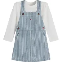 Tommy Hilfiger Sett - Genser/Spancer - Light Blue Jernbanestripe - - 1½ år (86) - Kjole