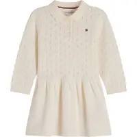Tommy Hilfiger Kjole - Strikk - Ivory Silke - - 1 år (80) - Kjole