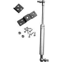 WT&D Universell gassfjær med braketter (300N/30kg, 263 mm, sølvfarget)