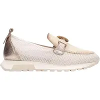 Hispanitas for woman. HV264857 Trainers Oregon off-white (38), Leather, Beige, Flat, 1 to 3 cm, None, Casual