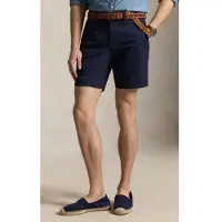 Ralph Lauren for man. 710799213005 Navy blue Straight Fit chino shorts (35), Casual, Cotton