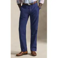 Ralph Lauren for man. 710A13235006 Navy Classic Fit cotton and linen trousers (31/32), Casual