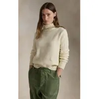 Ralph Lauren for woman. 211891667001 Cream white wool turtleneck sweater (XS), Casual, Long sleeve