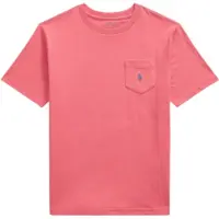 Ralph Lauren for boy. 323970333505 Cotton knit t-shirt with red pocket ((L) 10/12años= 150/161 cm), Casual, Short sleeve, children's fa