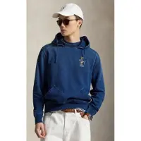 Ralph Lauren for man. 710B18563001 Hooded terry sweatshirt with navy Polo Bear (XXL), Casual, Cotton, Long sleeve