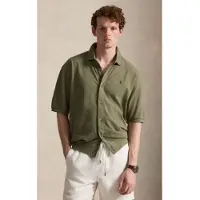 Ralph Lauren for man. 710B18514001 Green relaxed fit cotton shirt (XXL), Casual, Long sleeve