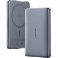 Baseus PicoGo AM41 Ultra-Slim Qi2 magnetisk strømbank 10000mAh - 27W - grå