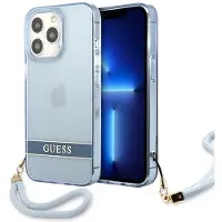 GUESS GUHCP13LHTSGSB iPhone 13 Pro / 13 6,1" blå / blå hardcase Gjennomsiktig Stap