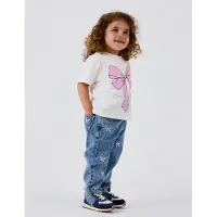Name it Jeans - NmfBella - Medium+ Blue Denim/BOWS - - 2 år (92) - Jeans