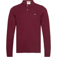 Gant for man. 2230 Shield pique polo shirt maroon (3XL), Casual, Cotton, Long sleeve