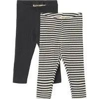 Wheat Leggings - 2-pack - Rib - Jules - Navy Rib Stripe - - 68 - Leggings