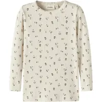 Lil´ Atelier Lil' Atelier Genser - Rib - NmfGago - Turtledove/Floral - - 5 år (110) - Genser