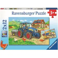 Ravensburger Puslespill - 2x12 Brikker - Hardt mot Work - - OneSize - Puslespill