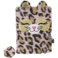 Tinka Pink Leopard W/lock Dagbok