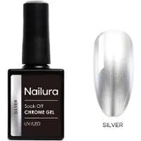 Nailura Chrome Base Gel 10 ml - Silver