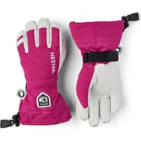 Hestra Army Leather Heli Ski, Skihansker, Junior, Fuchsia