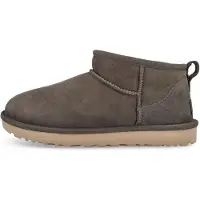 Ugg for woman. 1116109 Leather Ankle Boots Classic Ultra Mini brown greenish brown (37), Flat, None, Casual