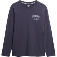 Superdry for man. M6010888A Athletic Essential T-shirt dark grey (XL), Casual, Cotton, Long sleeve