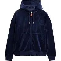 Superdry Country Club Velour Genser Med Hel Glidelås
