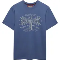 Superdry for man. M1012353A Lo-fi Dockside navy T-shirt (L), Casual, Cotton, Short sleeve