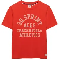 Superdry for woman. W1011863A Vintage Prep Pocket T-shirt red (M), Casual, Cotton, Short sleeve