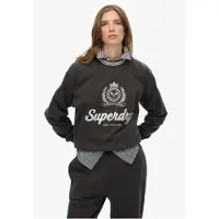 Superdry for woman. W2012468A Country Club sweatshirt black (XXS), Casual, Cotton, Long sleeve