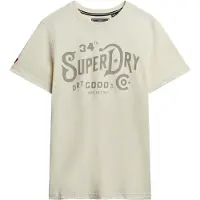 Superdry for man. M1012229A Heritage Brand Relaxed T-shirt off-white (XL), Casual, Cotton, Short sleeve