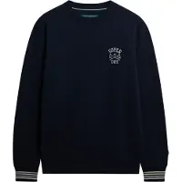Superdry for man. M2014281A Athletic Club Crew Sweatshirt navy (L), Casual, Cotton