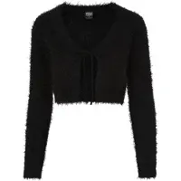 Urban Classics Tied Cropped Feather Cardigan